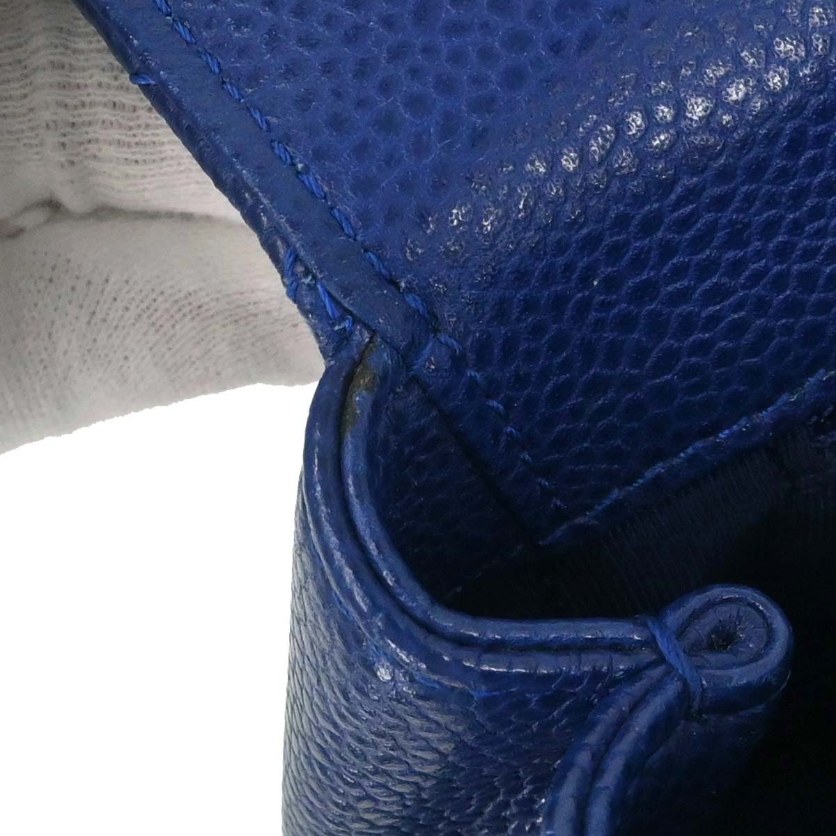 Chanel 2017-2018 Blue Caviar Skin Coco Handle 2way Shoulder Handbag