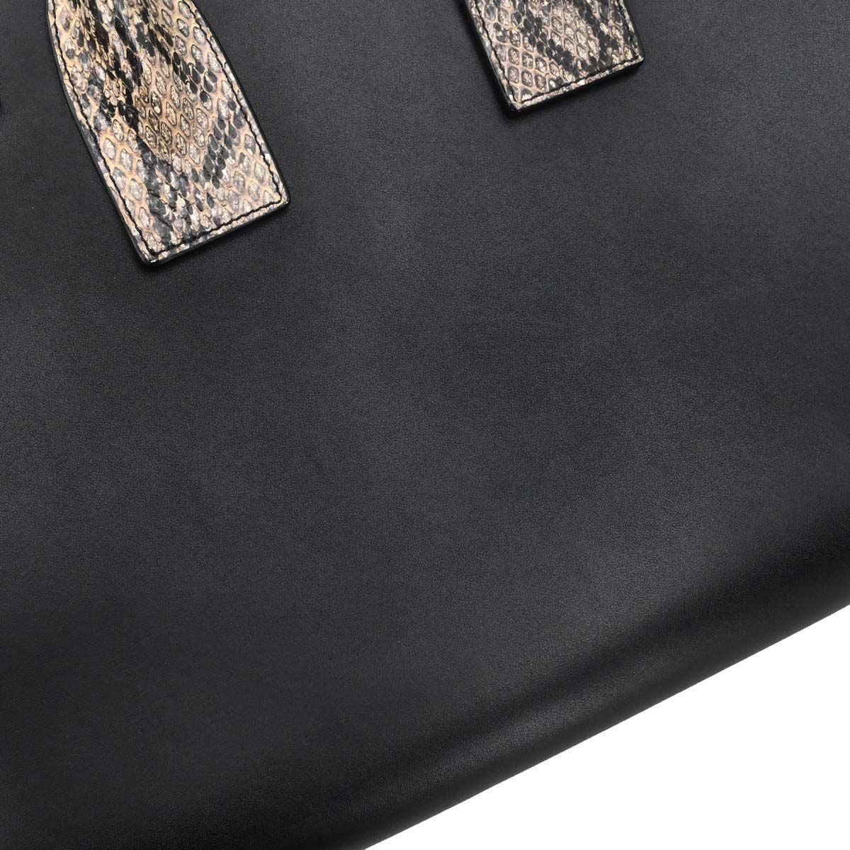 Saint Laurent * Black Python Sac de Jour 2way Shoulder Handbag