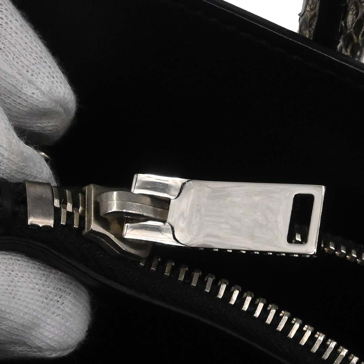 Saint Laurent * Black Python Sac de Jour 2way Shoulder Handbag