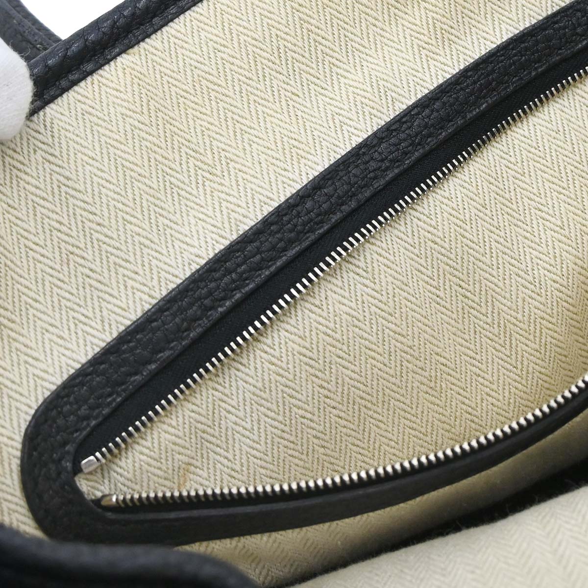 Hermes Black Negonda Garden Party 36 PM Tote Bag