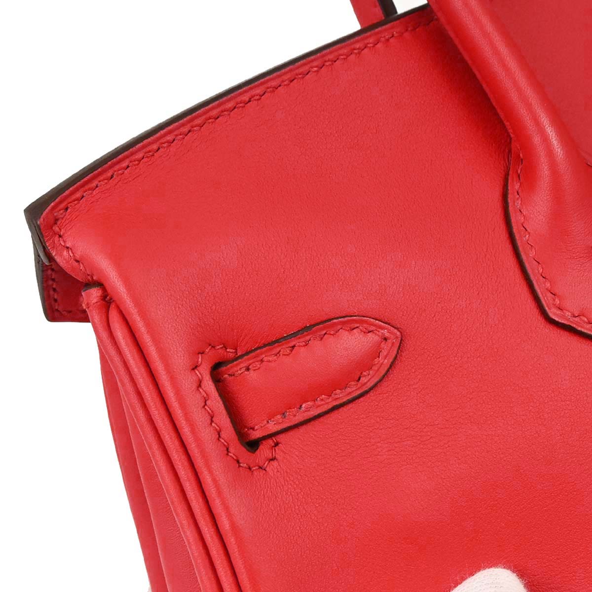 Hermes Rouge Vif Swift Birkin 25 Handbag