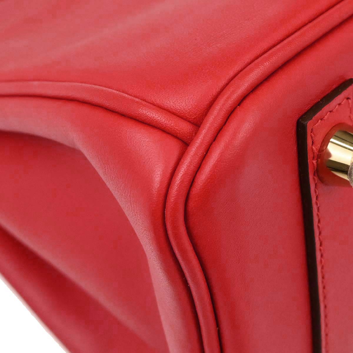 Hermes Rouge Vif Swift Birkin 25 Handbag