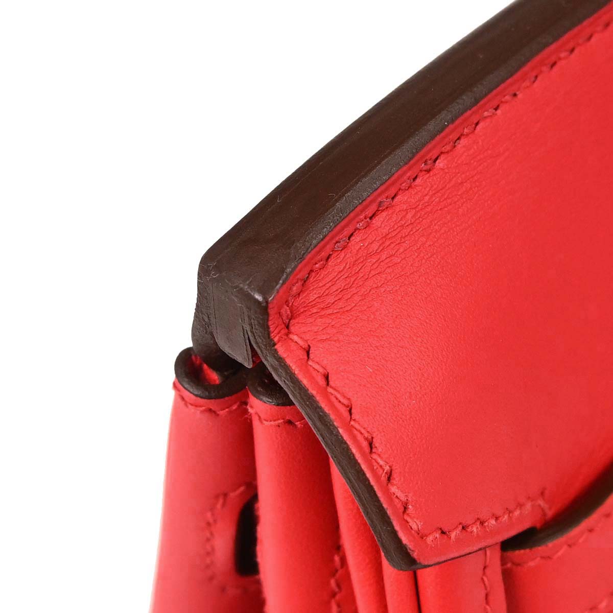Hermes Rouge Vif Swift Birkin 25 Handbag
