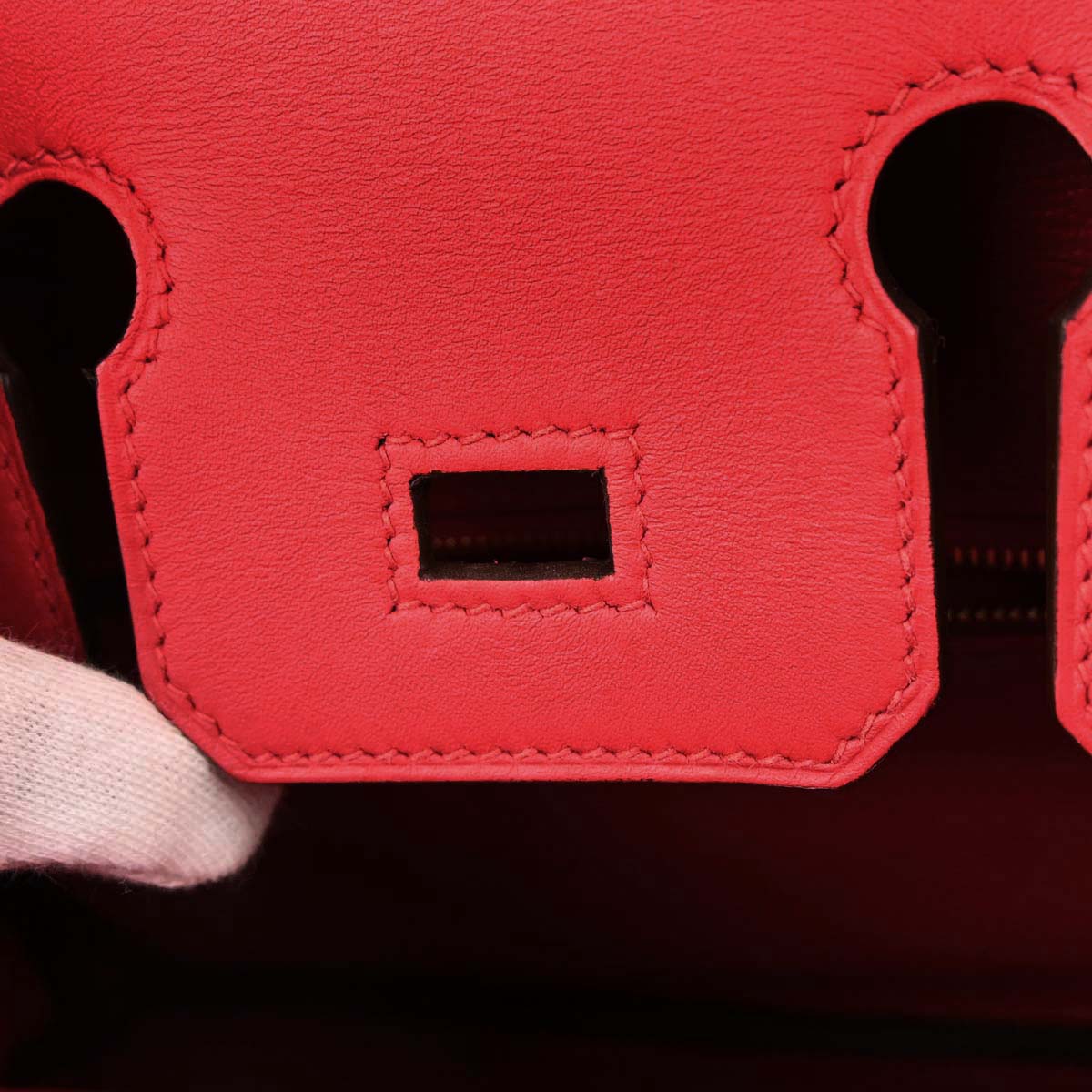Hermes Rouge Vif Swift Birkin 25 Handbag