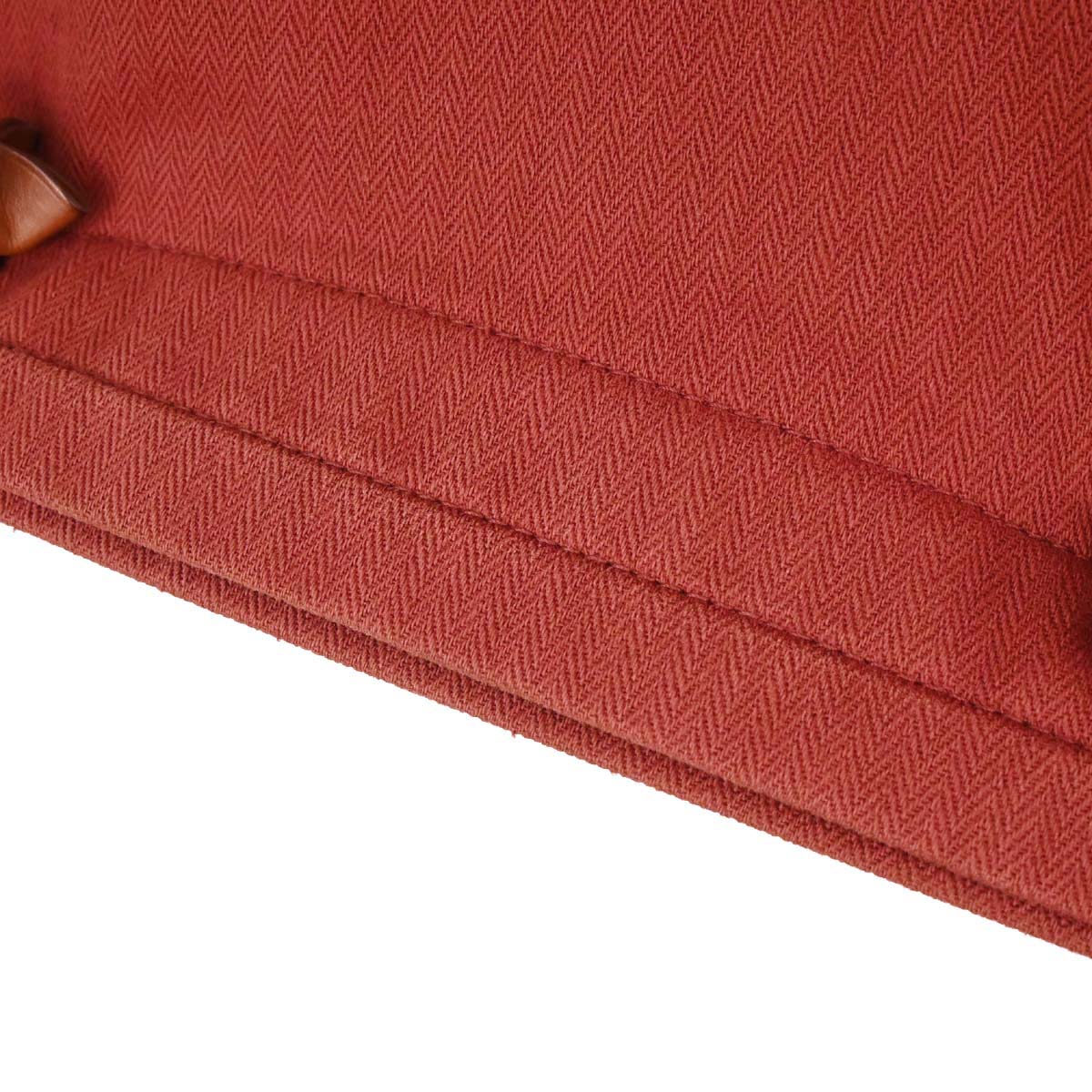 Hermes Rouge H Toile Chevrons Barenia Aline MM Shoulder Bag