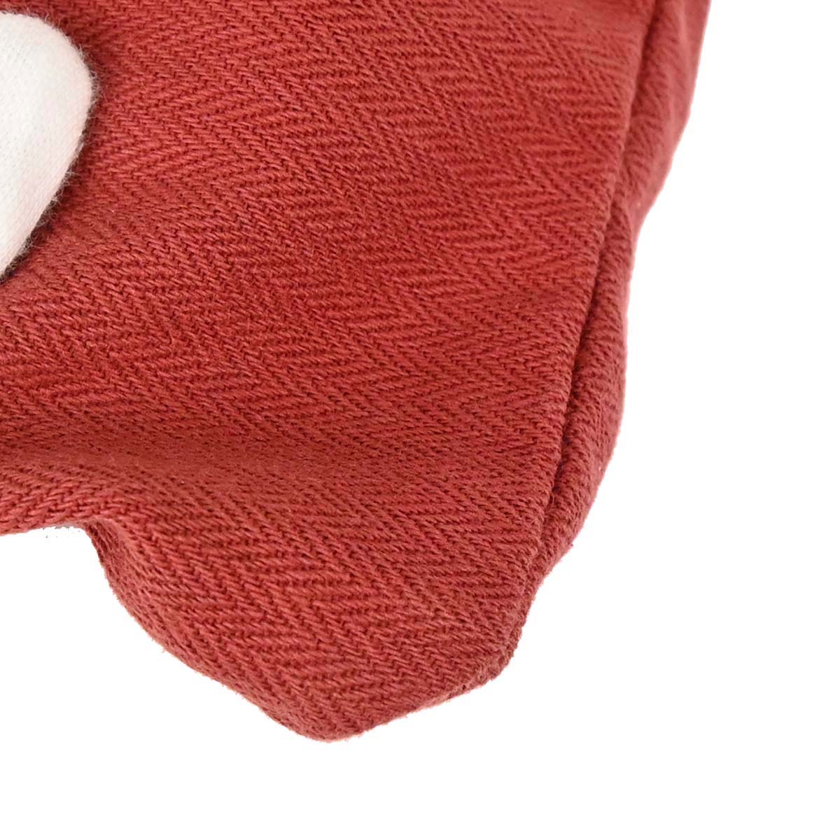 Hermes Rouge H Toile Chevrons Barenia Aline MM Shoulder Bag