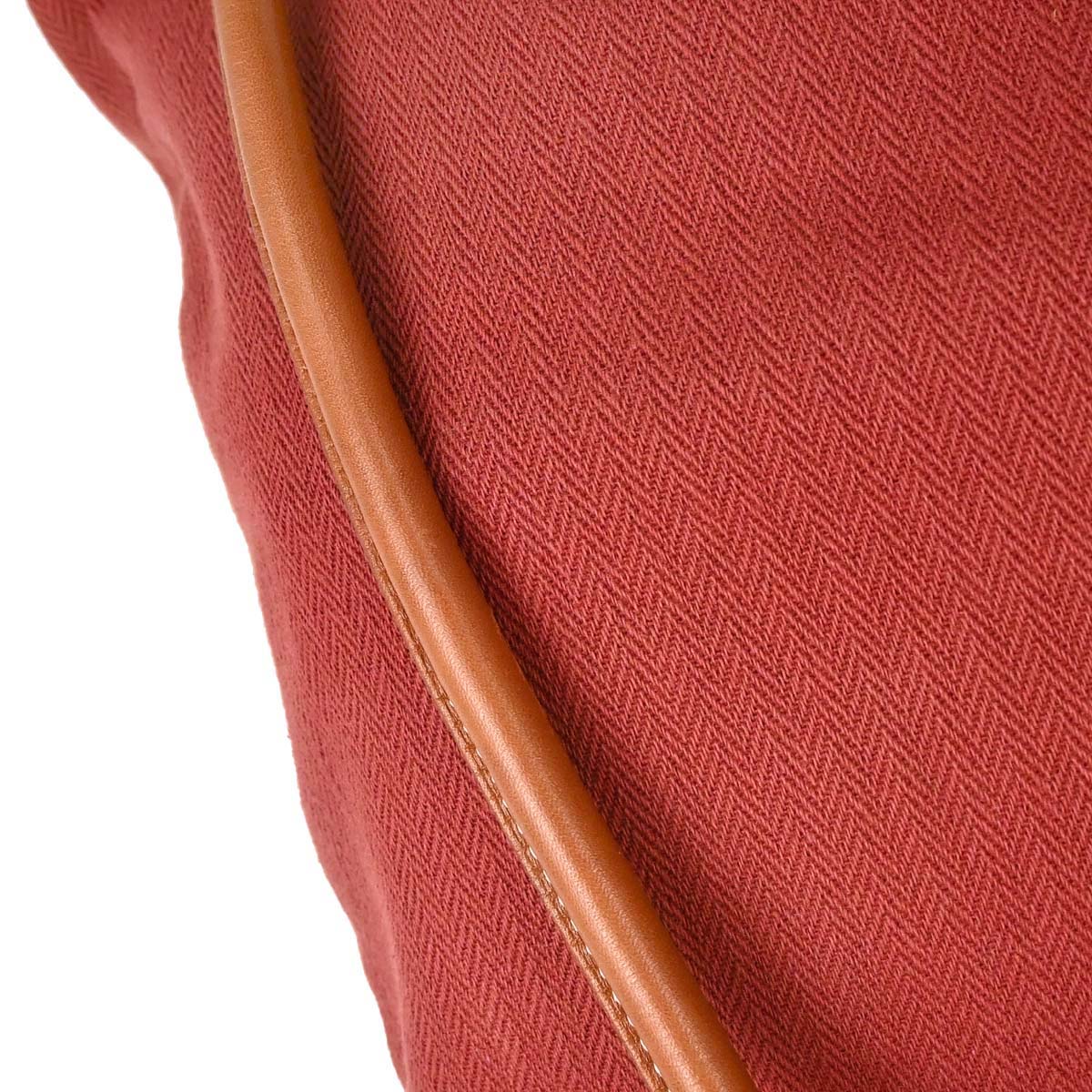 Hermes Rouge H Toile Chevrons Barenia Aline MM Shoulder Bag