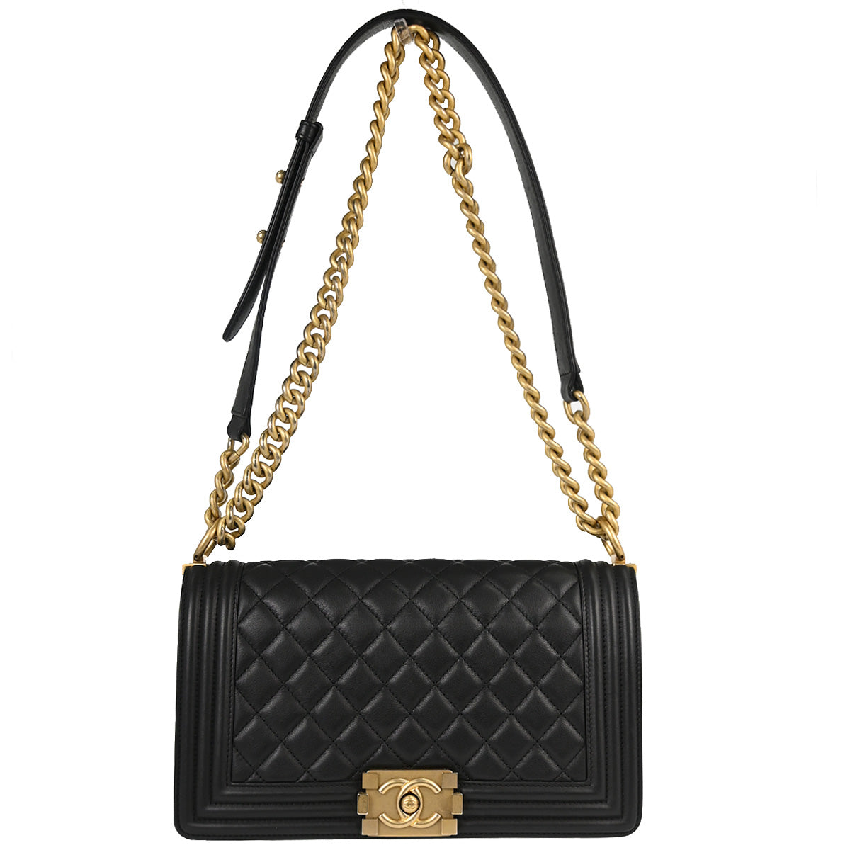 Boy Chanel 2018 Black Lambskin Medium Shoulder Bag