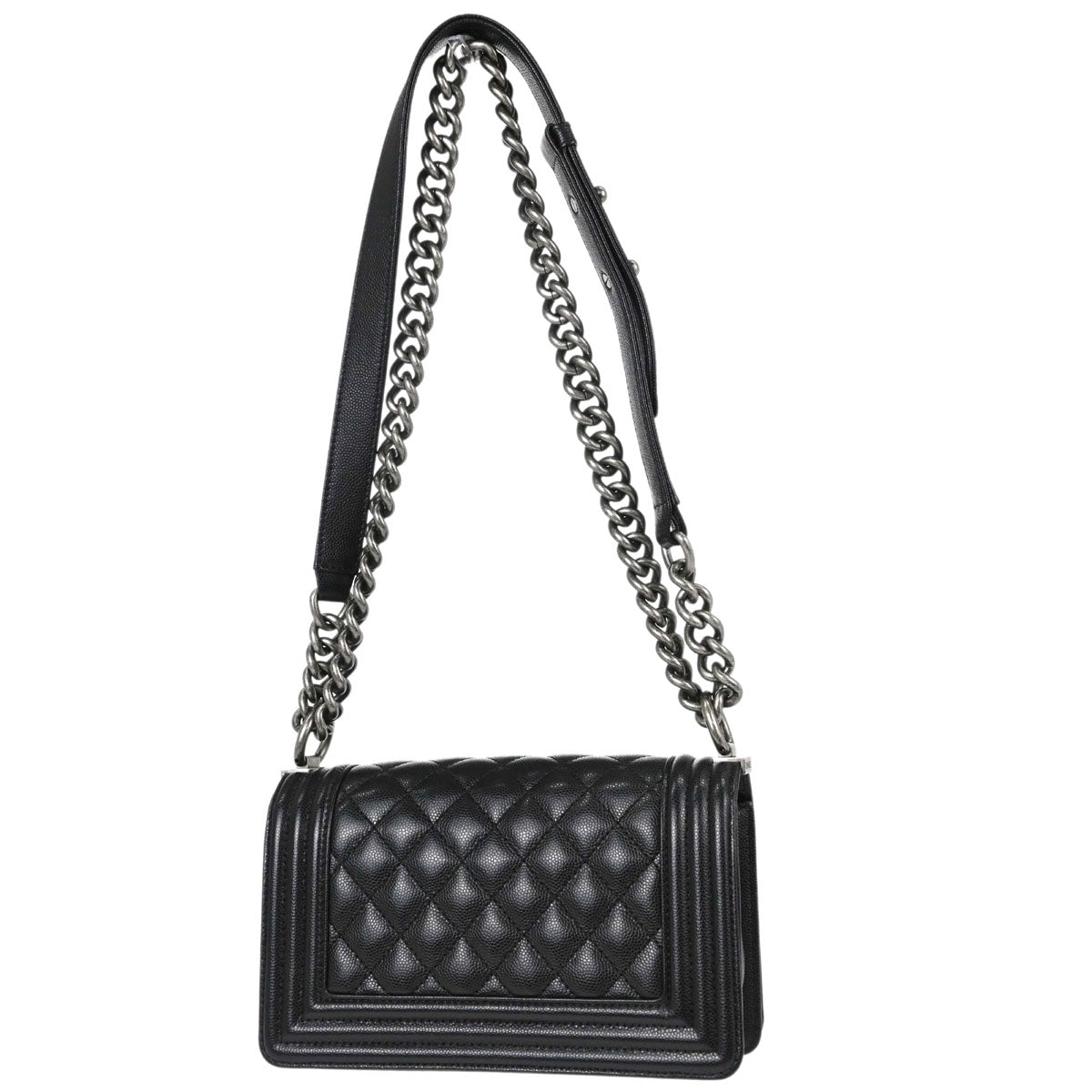 Boy Chanel 2019 Black Caviar Skin Small Chain Shoulder Bag