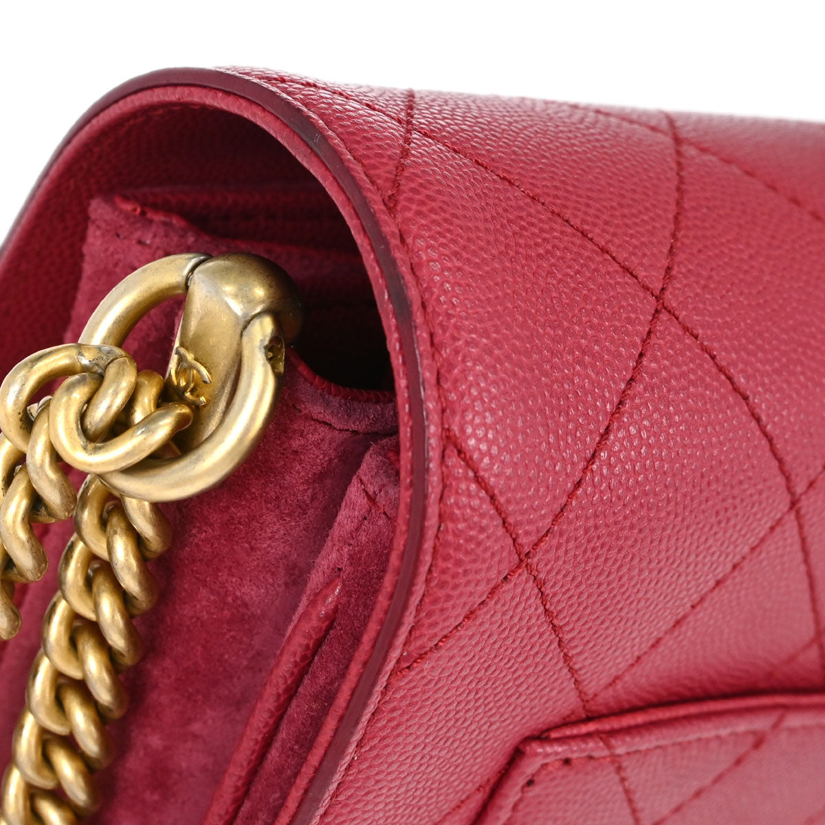 Chanel Pink Caviar Skin Suede Lady Coco Flap Shoulder Bag