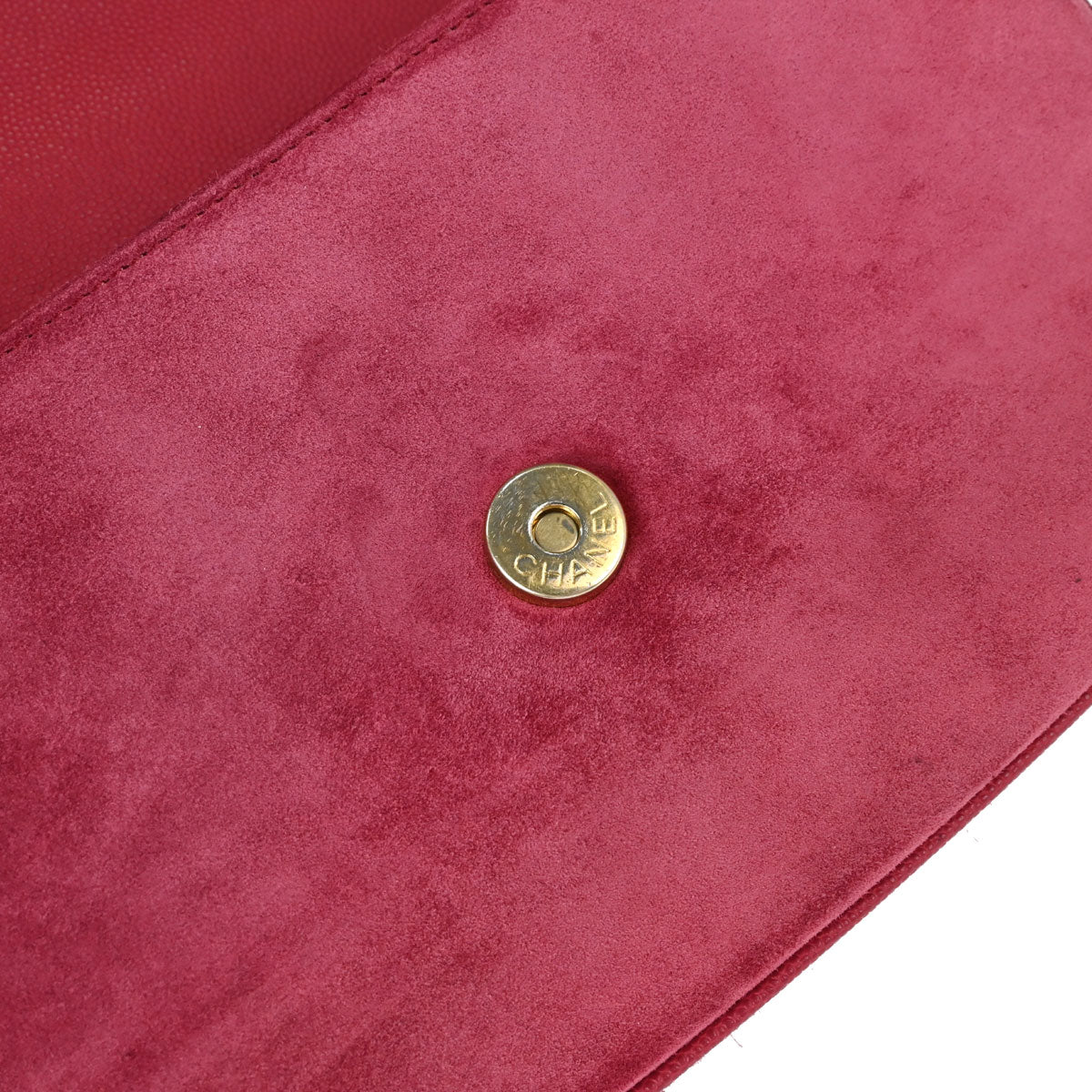Chanel Pink Caviar Skin Suede Lady Coco Flap Shoulder Bag