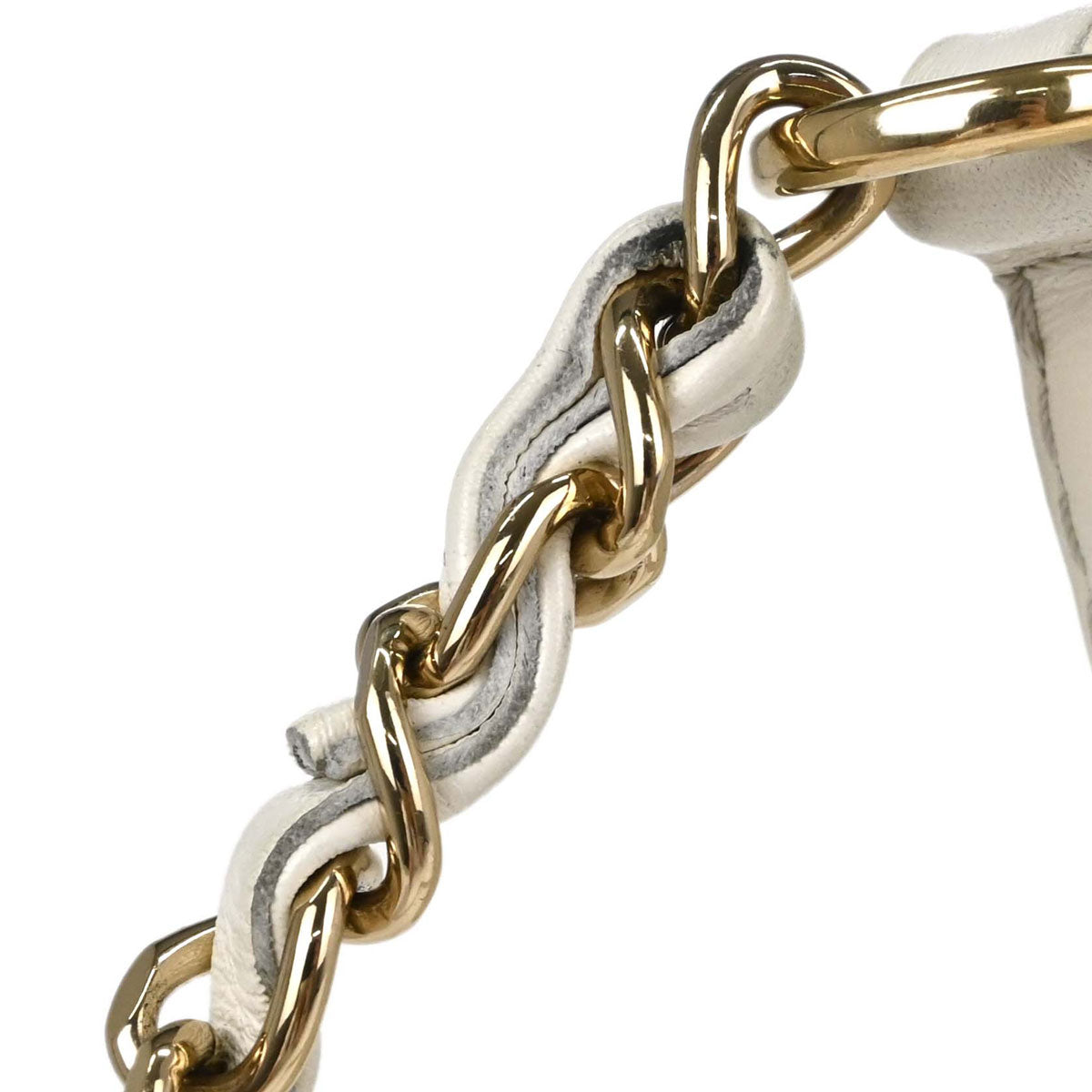 Chanel White Lambskin Bucket Chain Shoulder Bag