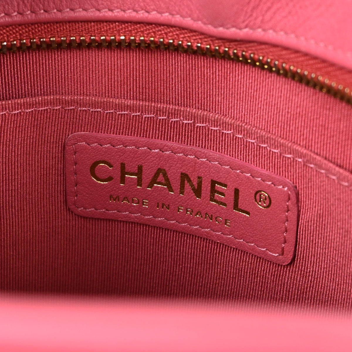 Chanel Pink Lambskin CC Octagon Camera Bag