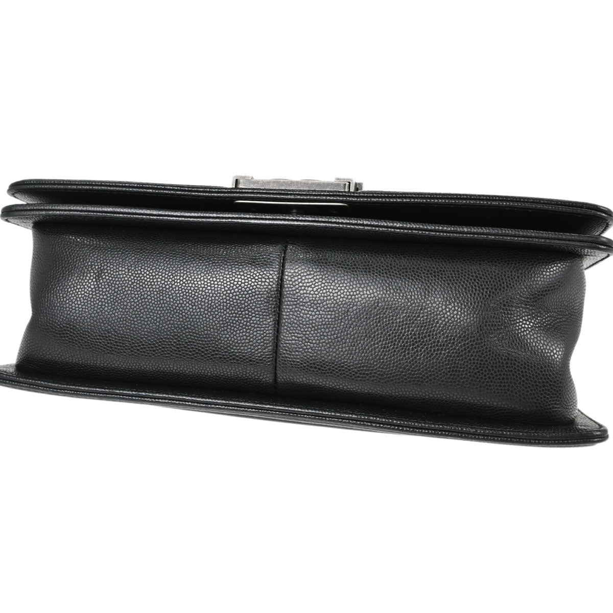 Boy Chanel 2017-2018 Black Caviar Skin Chevron Medium Shoulder Bag