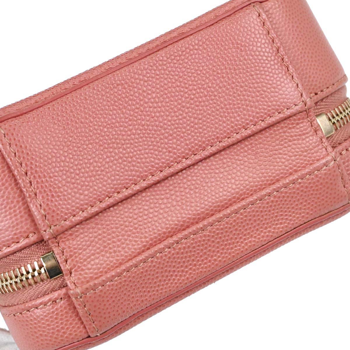 Chanel Pink Caviar Skin CC Filigree 2way Shoulder Vanity Handbag
