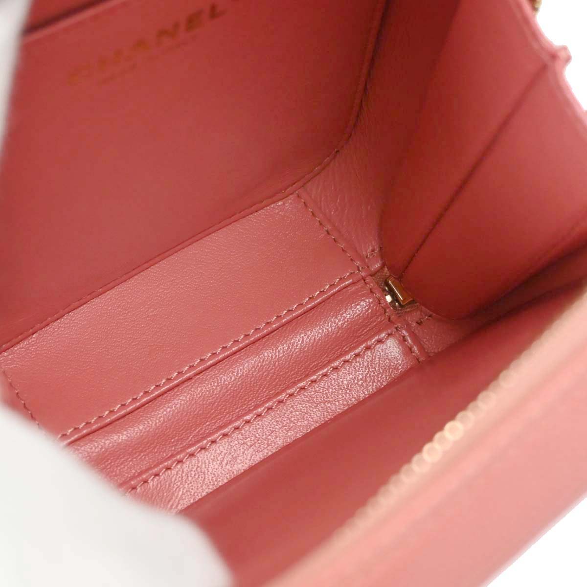 Chanel Pink Caviar Skin CC Filigree 2way Shoulder Vanity Handbag