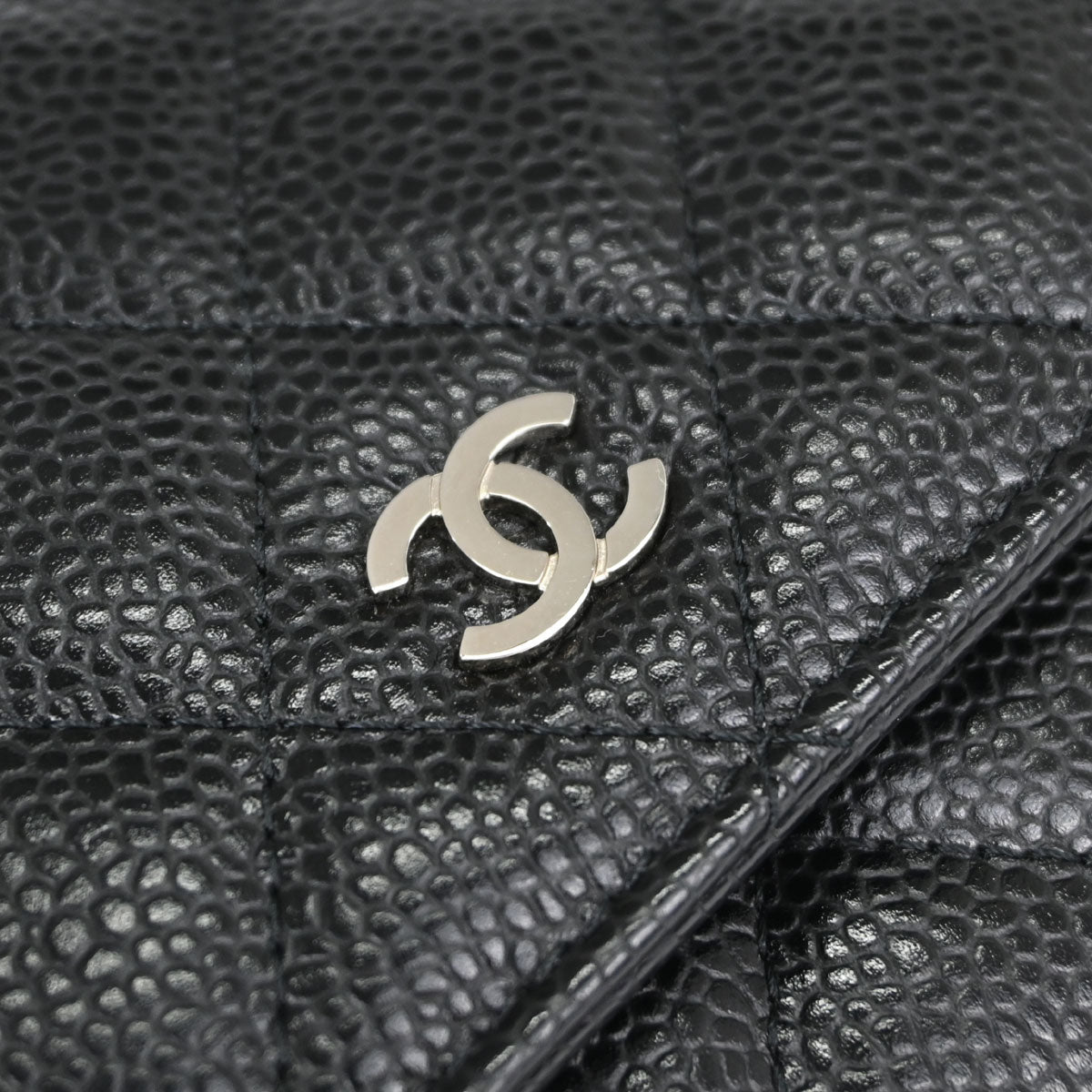 Chanel Black Caviar Skin Classic WOC Wallet on Chain Shoulder Bag