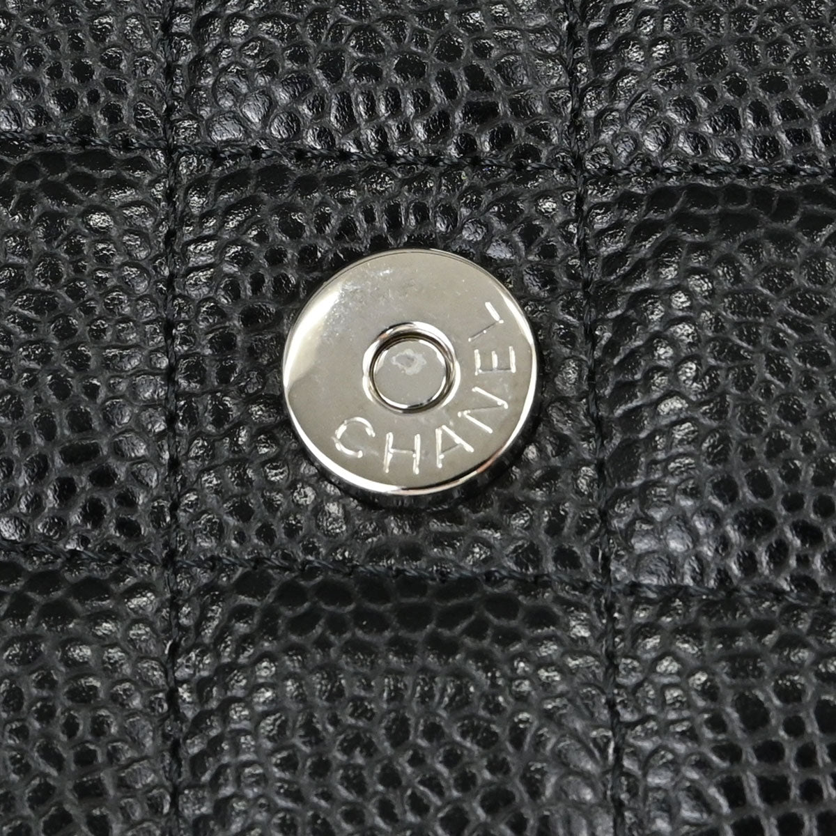 Chanel Black Caviar Skin Classic WOC Wallet on Chain Shoulder Bag