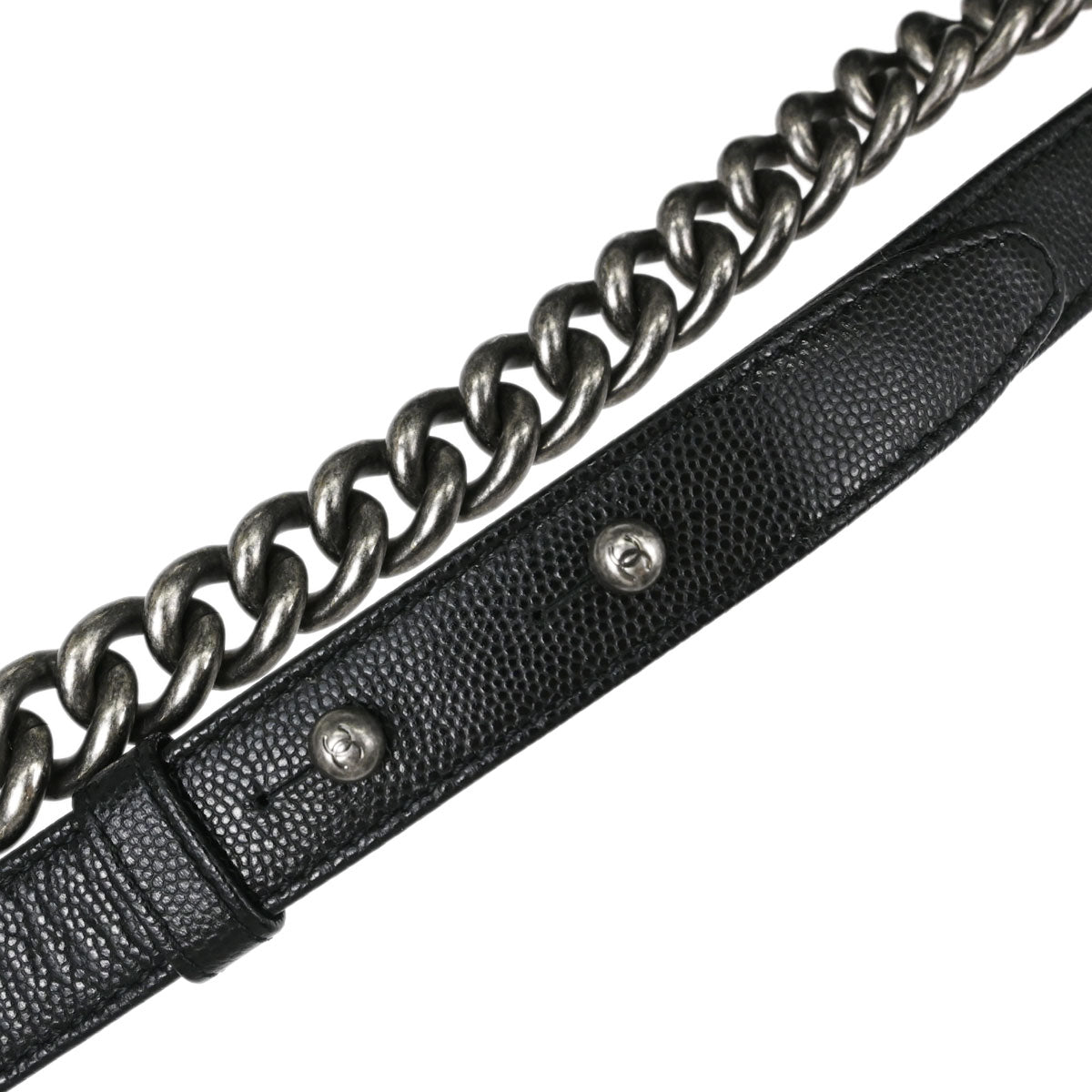 Boy Chanel 2018-2019 Black Caviar Skin Small Chain Shoulder Bag