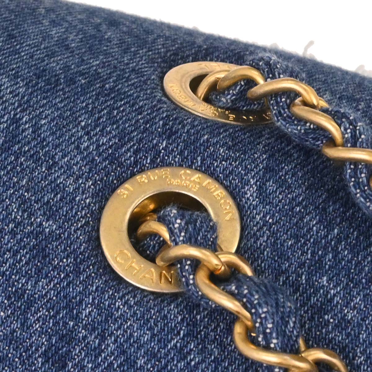 Chanel 2019 Blue Denim Paris-Egypt Hieroglyph Shoulder Bag