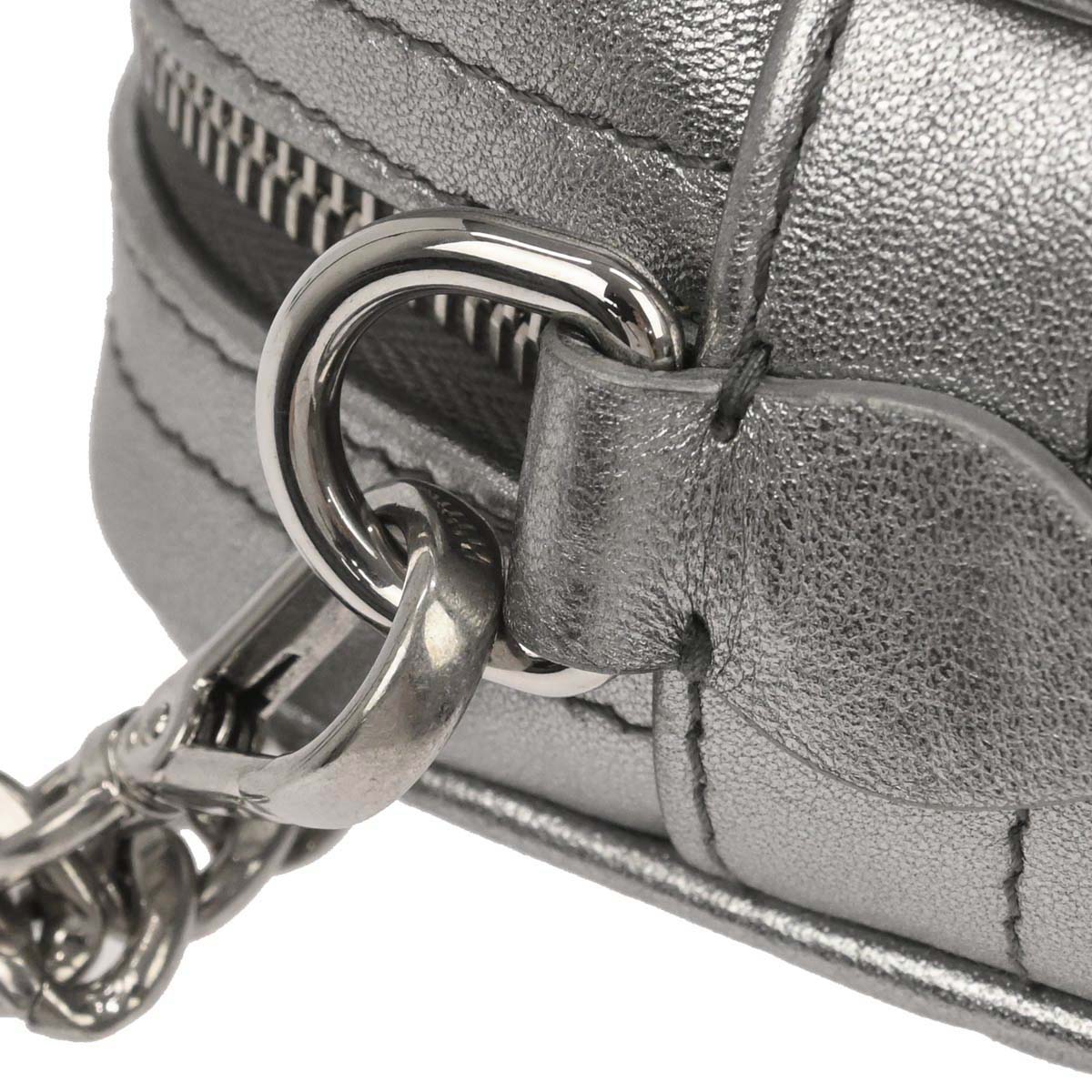 Miu Miu Metallic Silver Lambskin Matelasse Shoulder Bag
