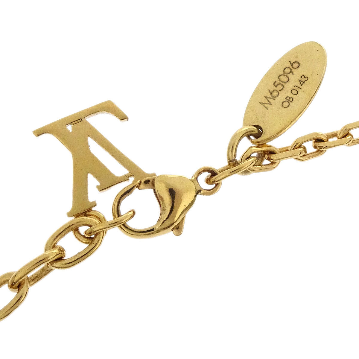 Louis Vuitton 2013 Collier Gamble Necklace Rhinestone Gold M65096 OB0143