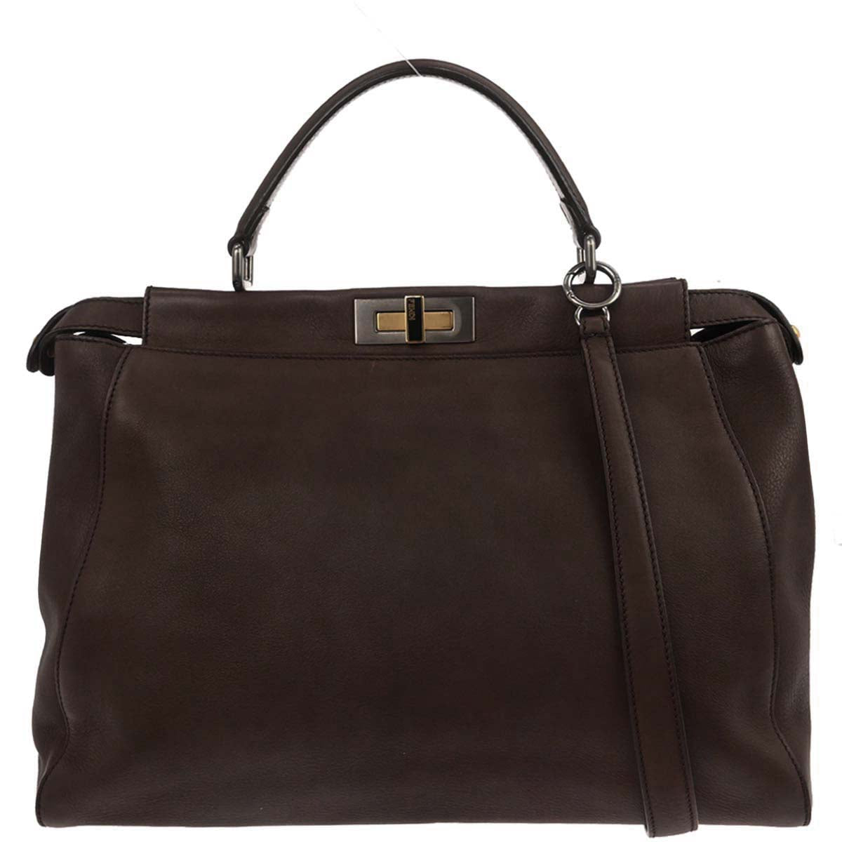Fendi Brown Peekaboo 2way Shoulder Handbag