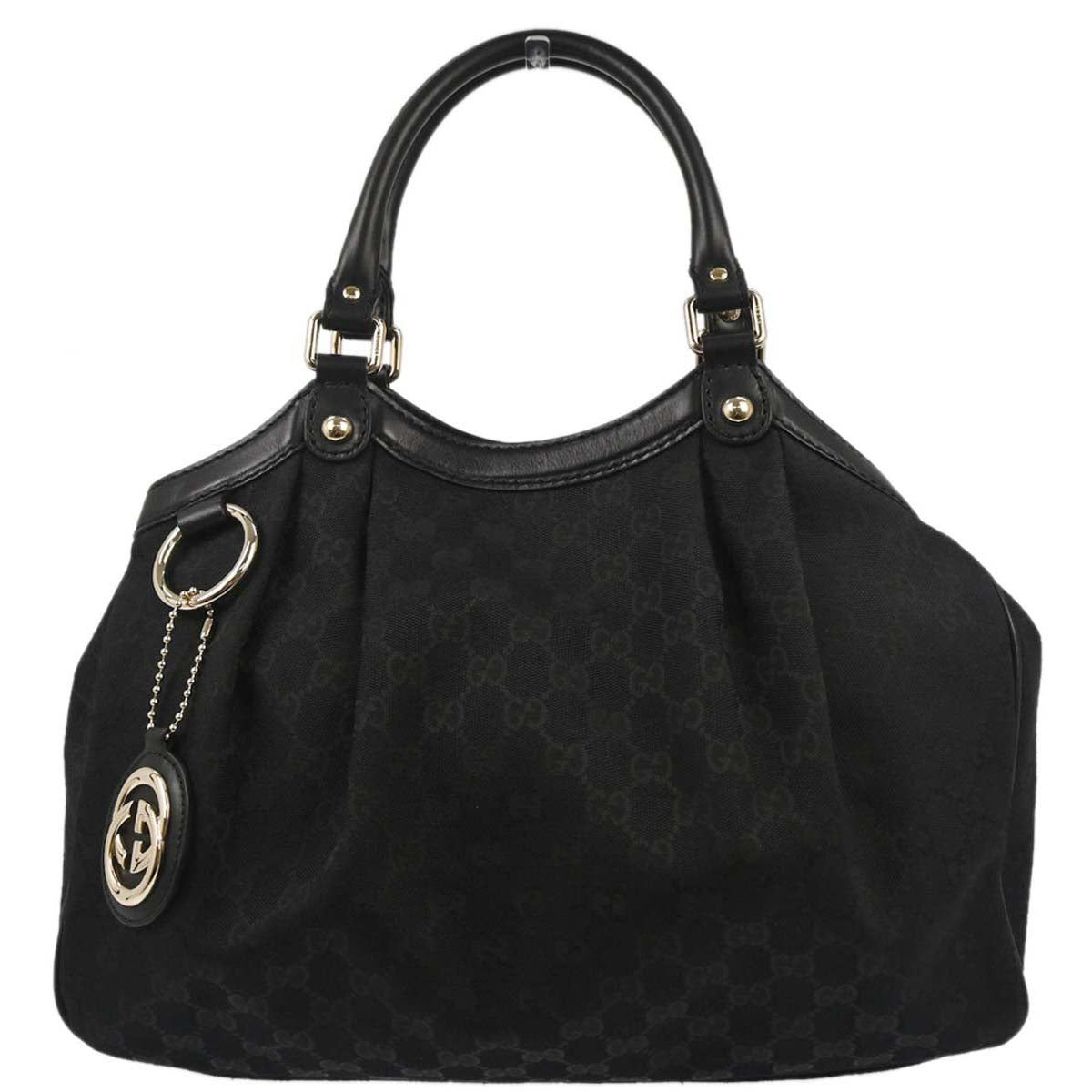 Gucci Black Canvas Tote Handbag