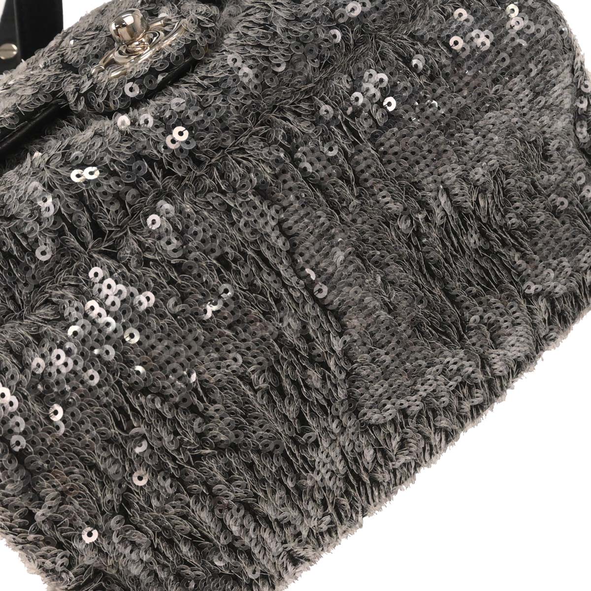 Chanel 2018 Gray Sequins Waterfall Backpack