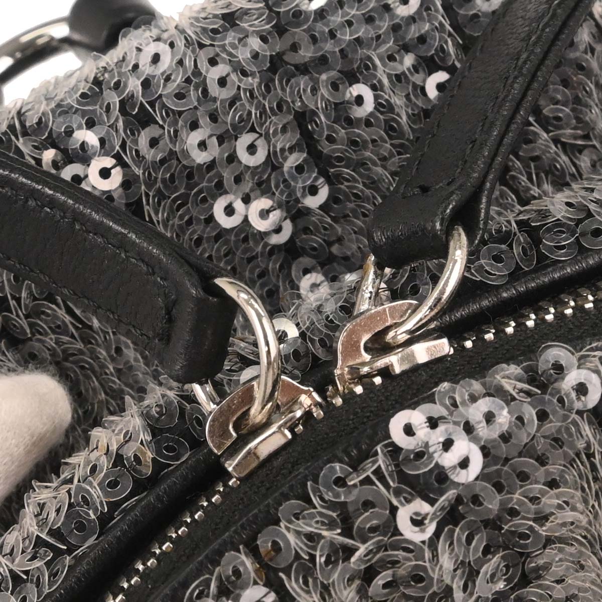 Chanel 2018 Gray Sequins Waterfall Backpack