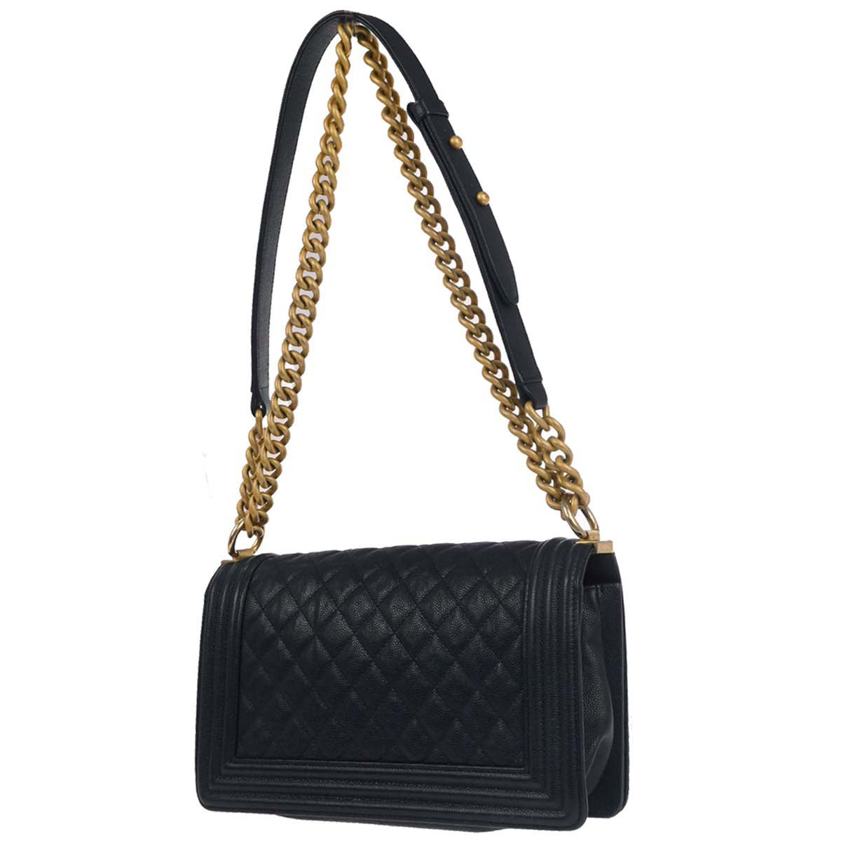 Boy Chanel 2018 Navy Caviar Skin Medium Shoulder Bag