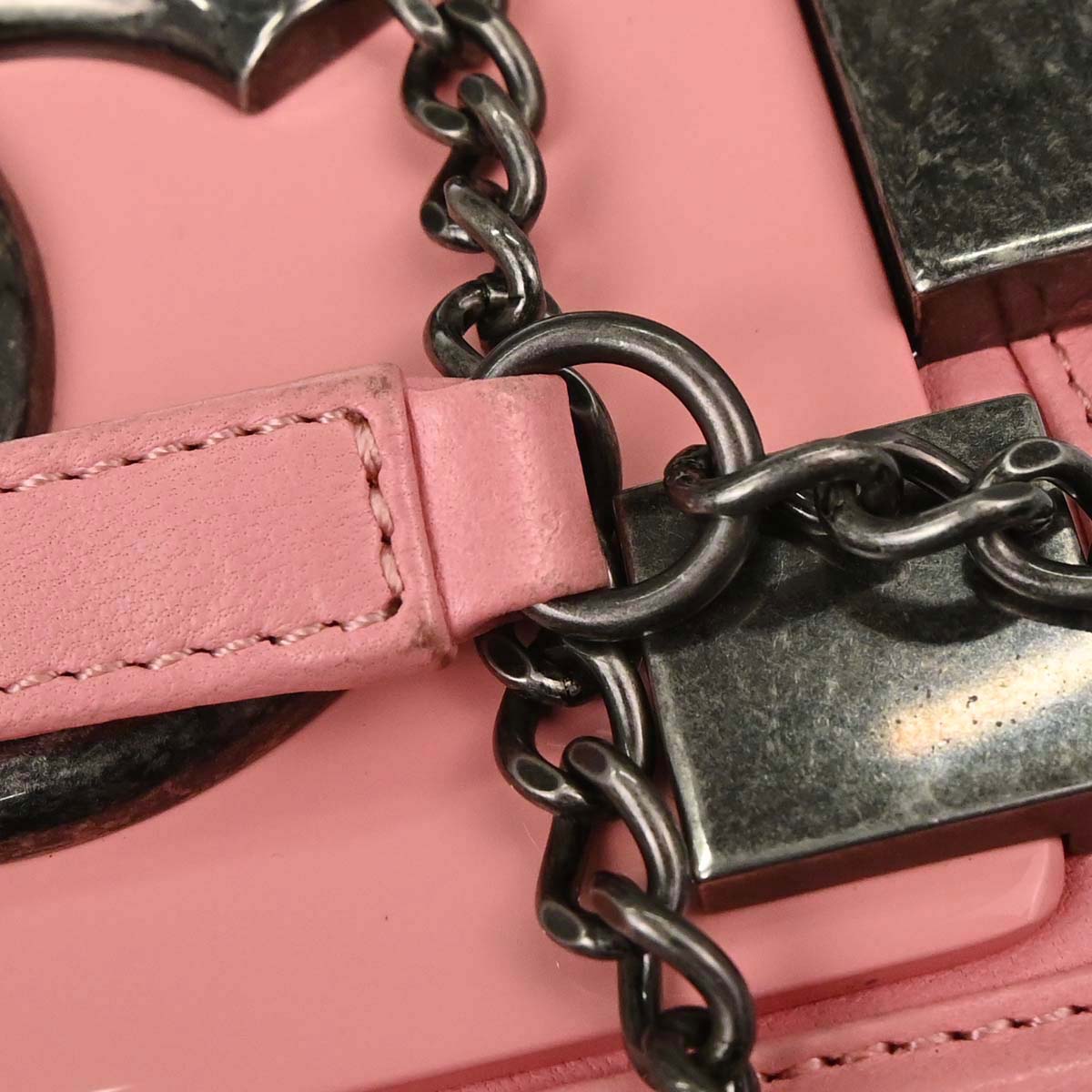 Chanel 2013-2014 Pink Lambskin Boy Brick Flap Bag Shoulder Bag