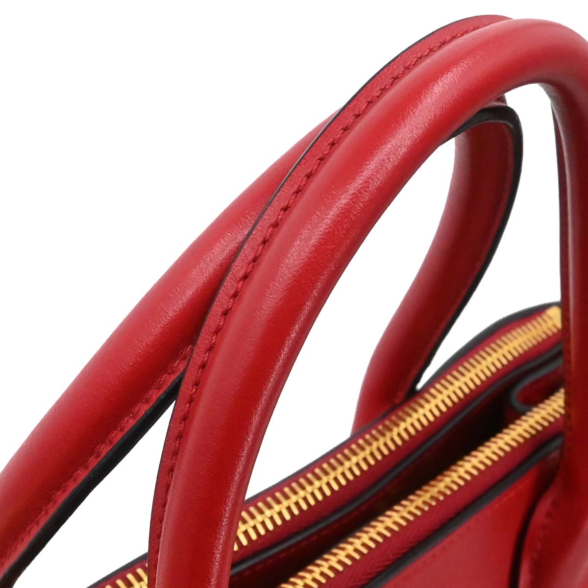 Prada Red Leather Paradigm 2way Shoulder Tote Handbag