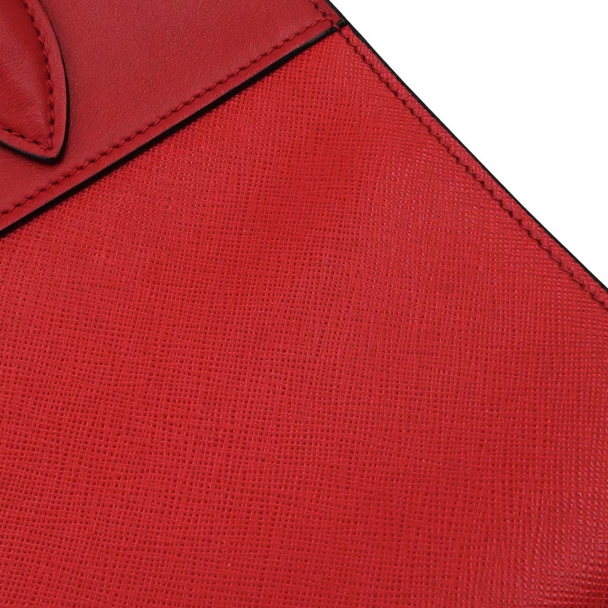Prada Red Leather Paradigm 2way Shoulder Tote Handbag