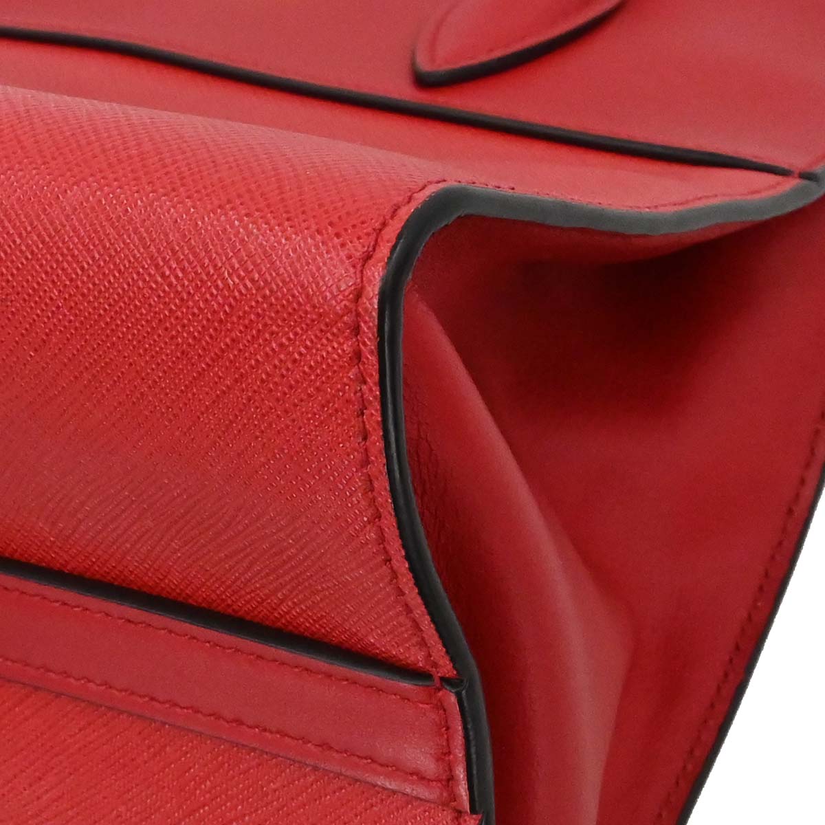 Prada Red Leather Paradigm 2way Shoulder Tote Handbag