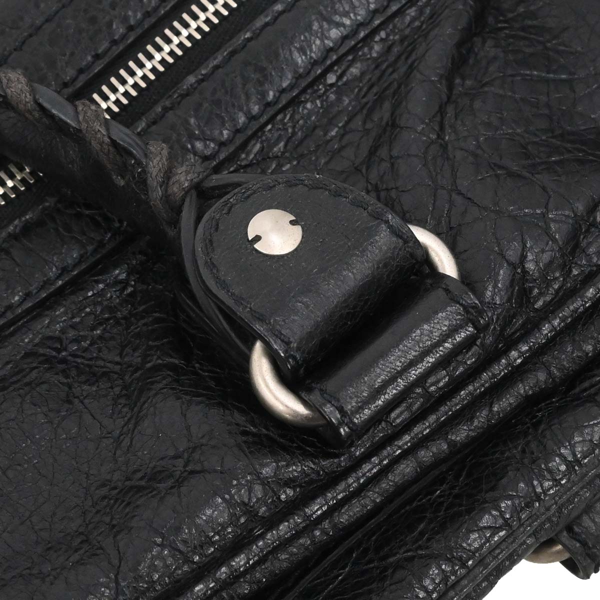 Balenciaga Black Lambskin Briefcase Business Handbag
