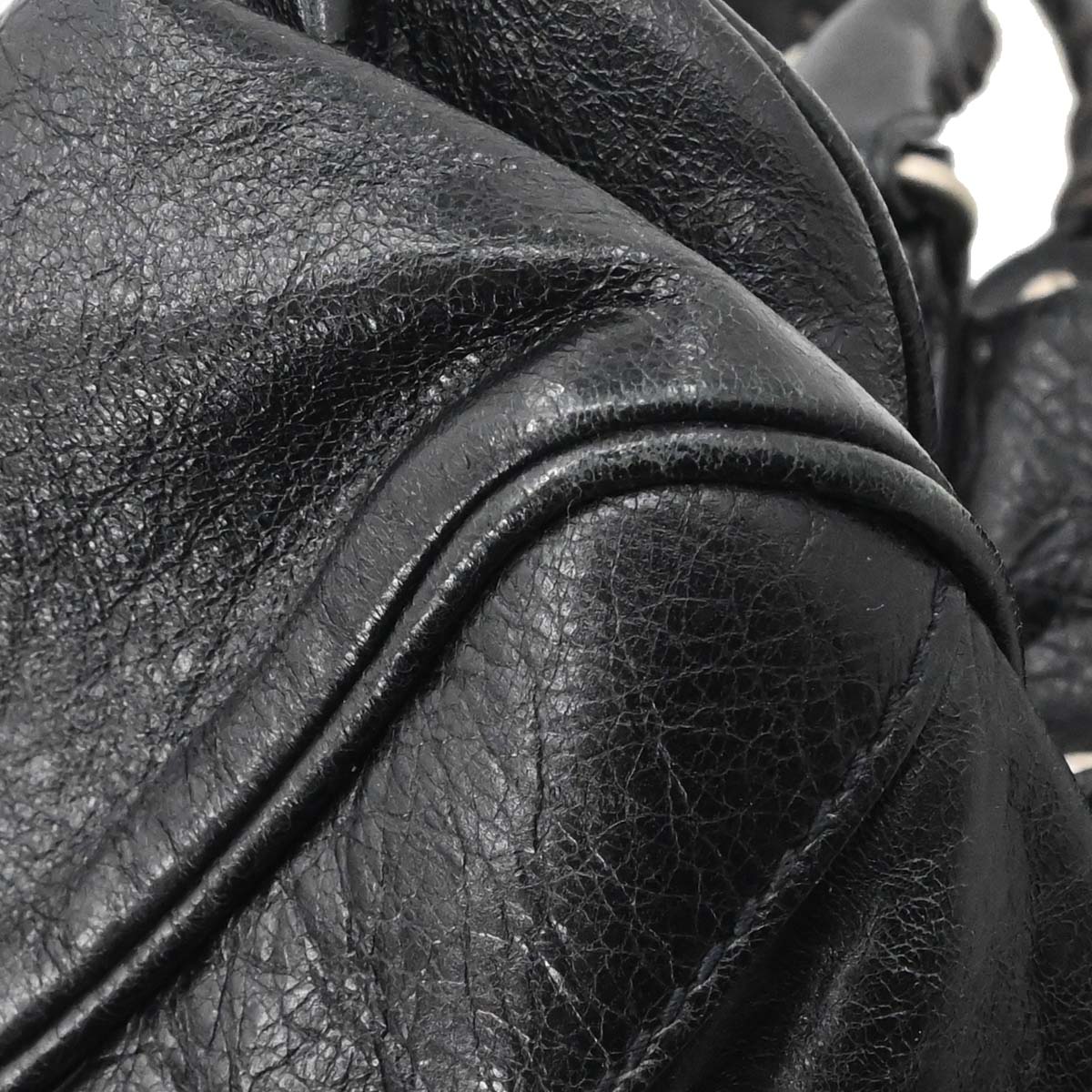 Balenciaga Black Lambskin Briefcase Business Handbag