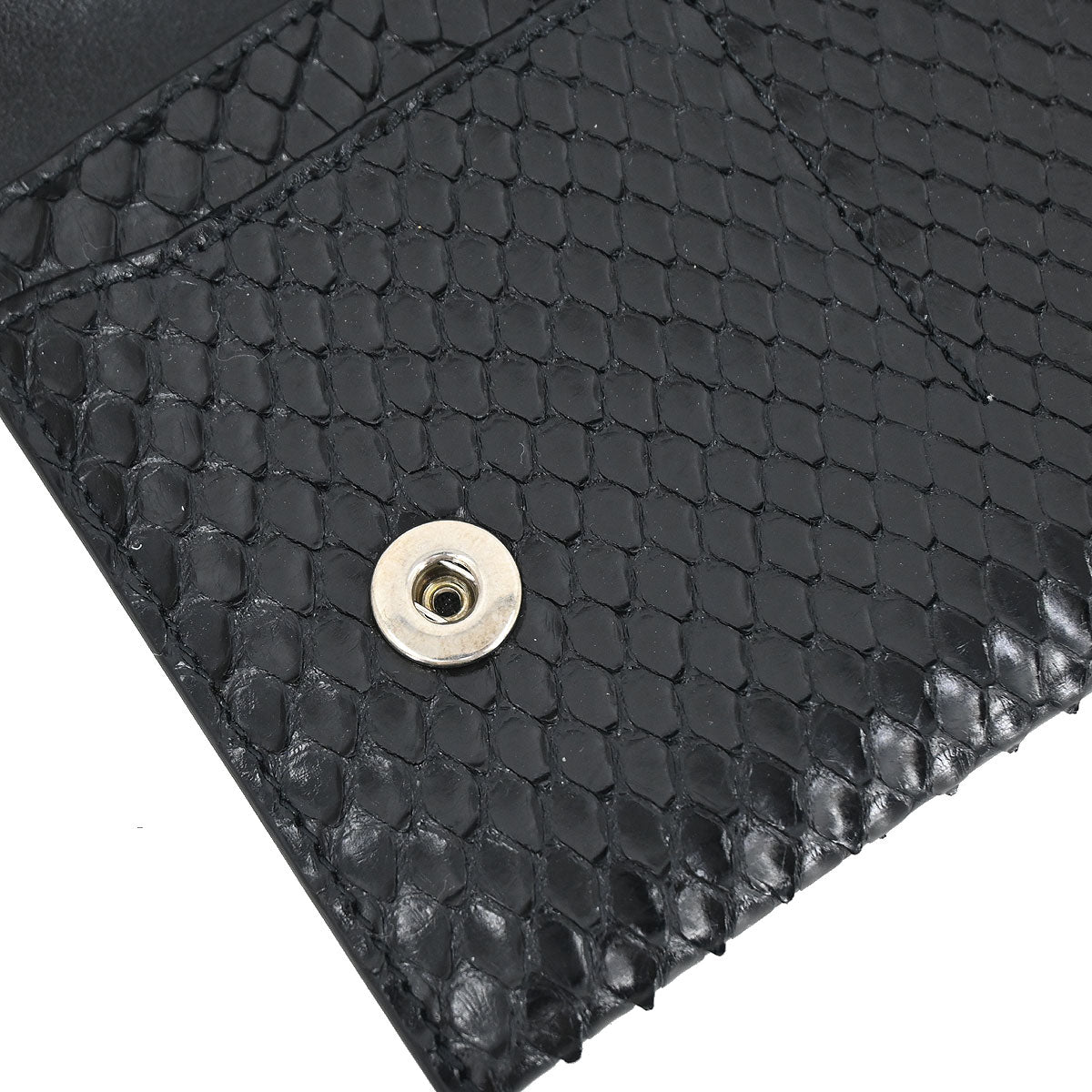 Celine Black Python Wallet with Chain