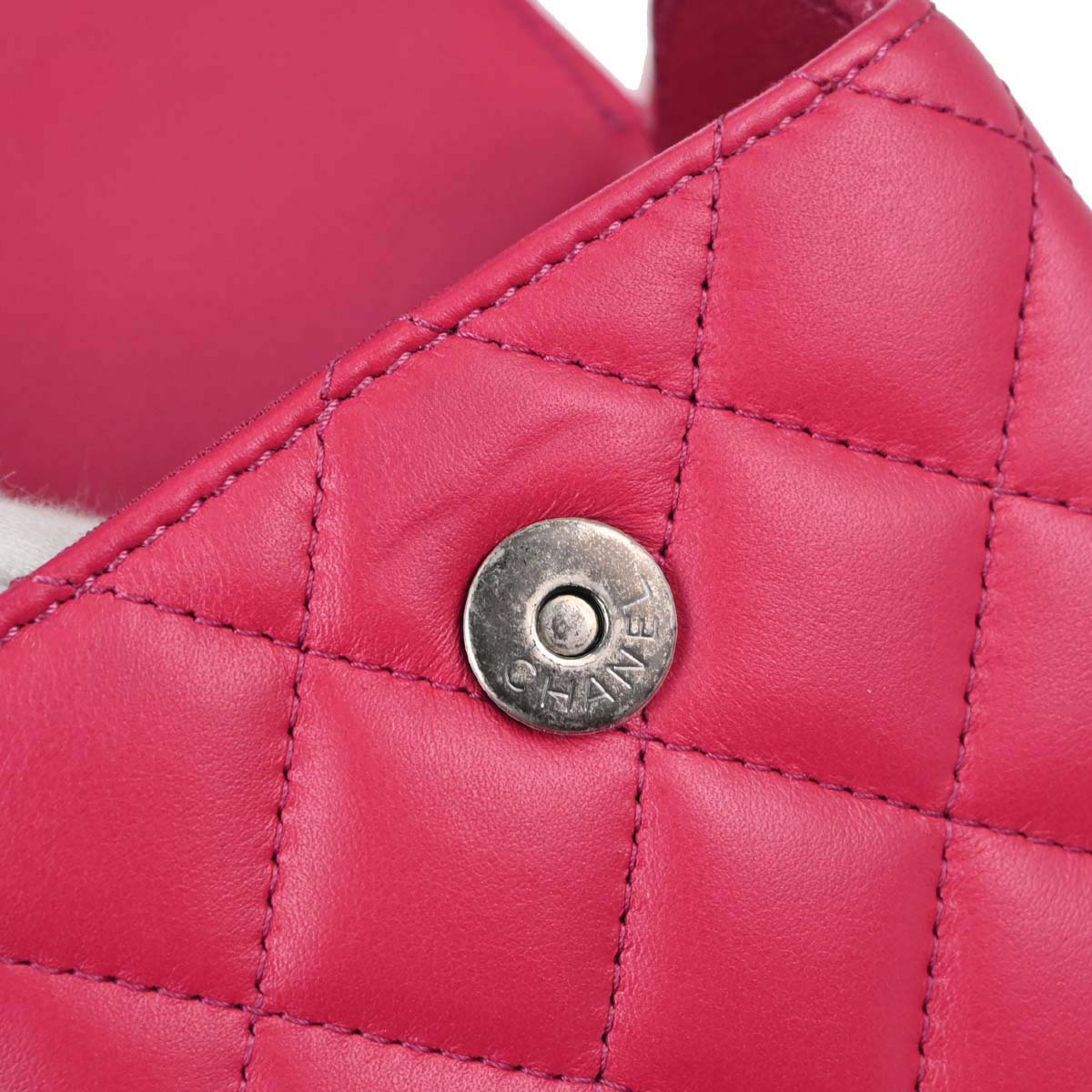 Chanel Pink Lambskin Vanity Shoulder Bag