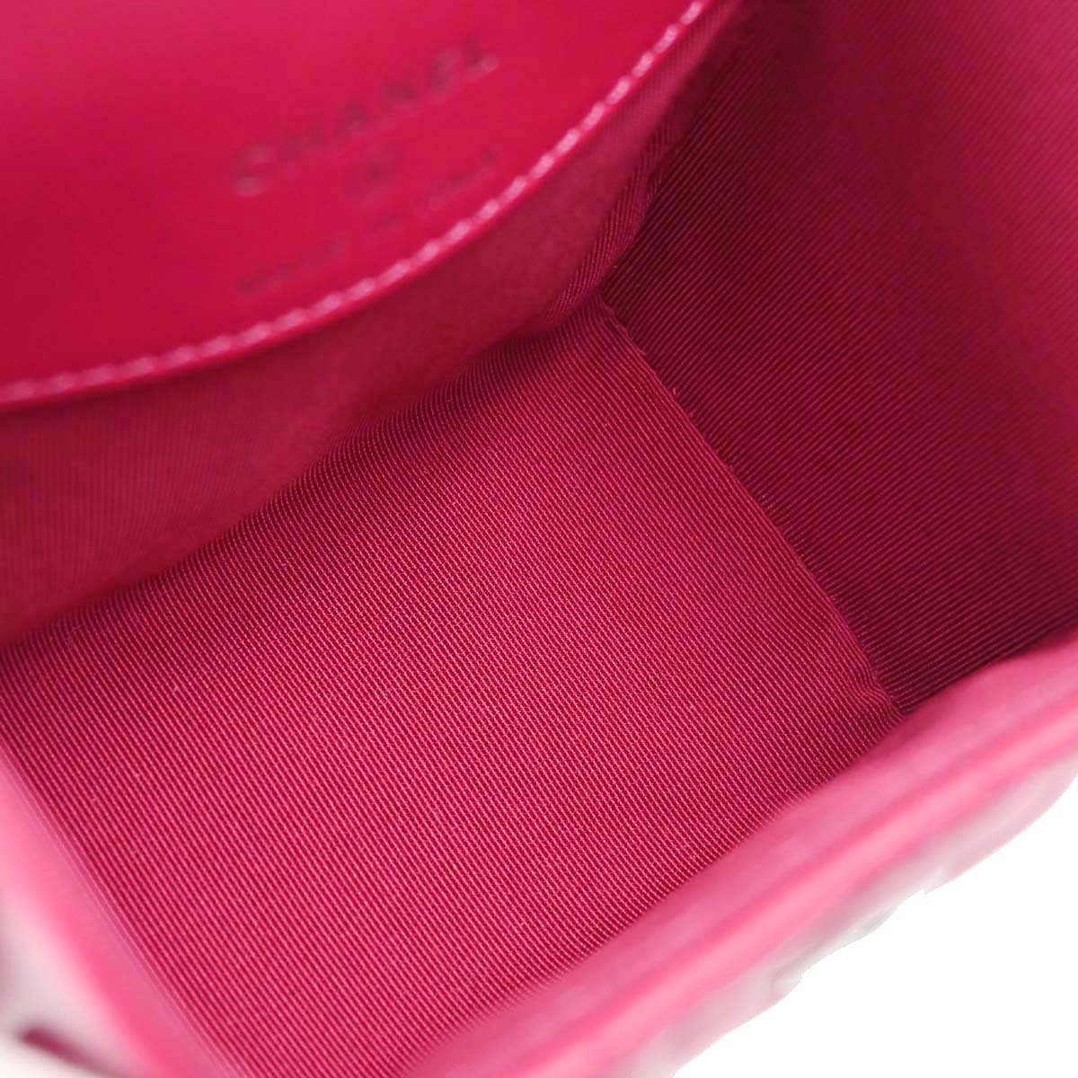 Chanel Pink Lambskin Vanity Shoulder Bag