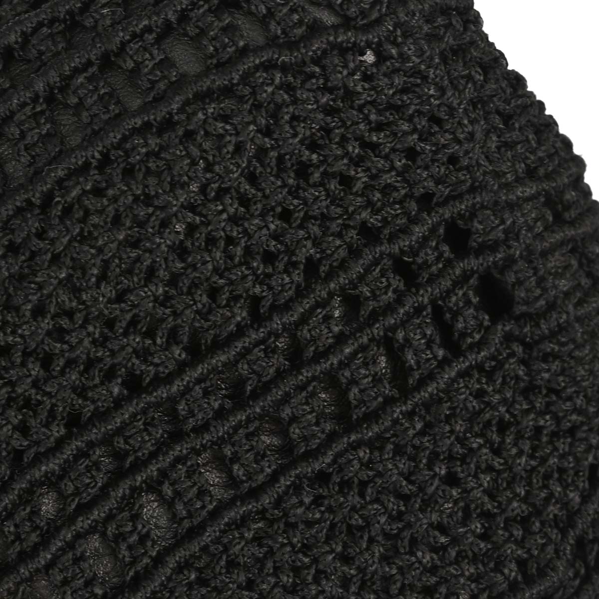 Saint Laurent Black Baby Crochet Chain Shoulder Bag