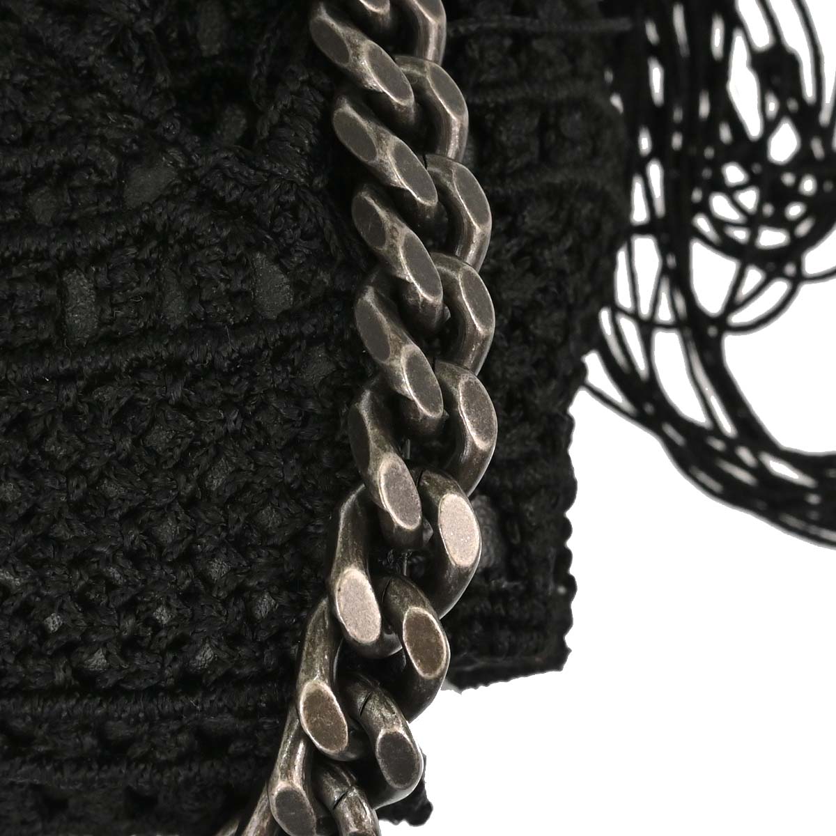 Saint Laurent Black Baby Crochet Chain Shoulder Bag
