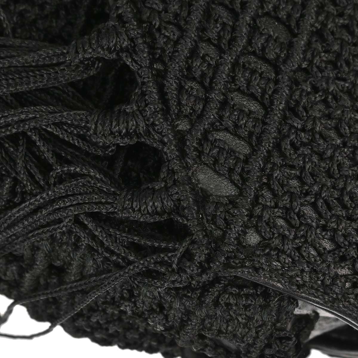 Saint Laurent Black Baby Crochet Chain Shoulder Bag