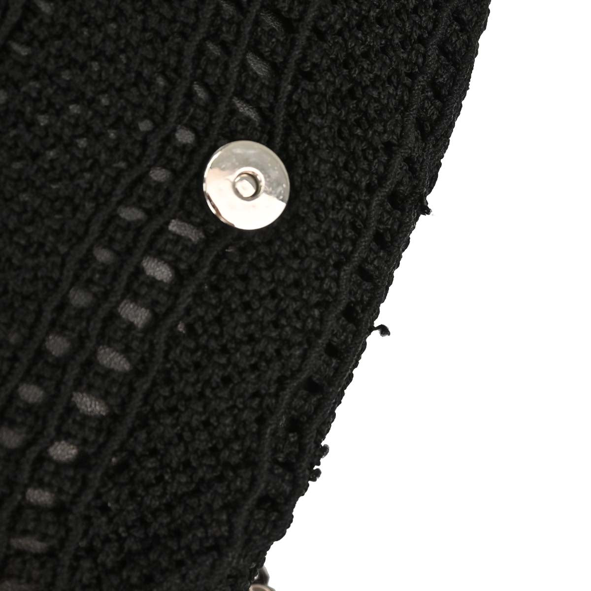 Saint Laurent Black Baby Crochet Chain Shoulder Bag