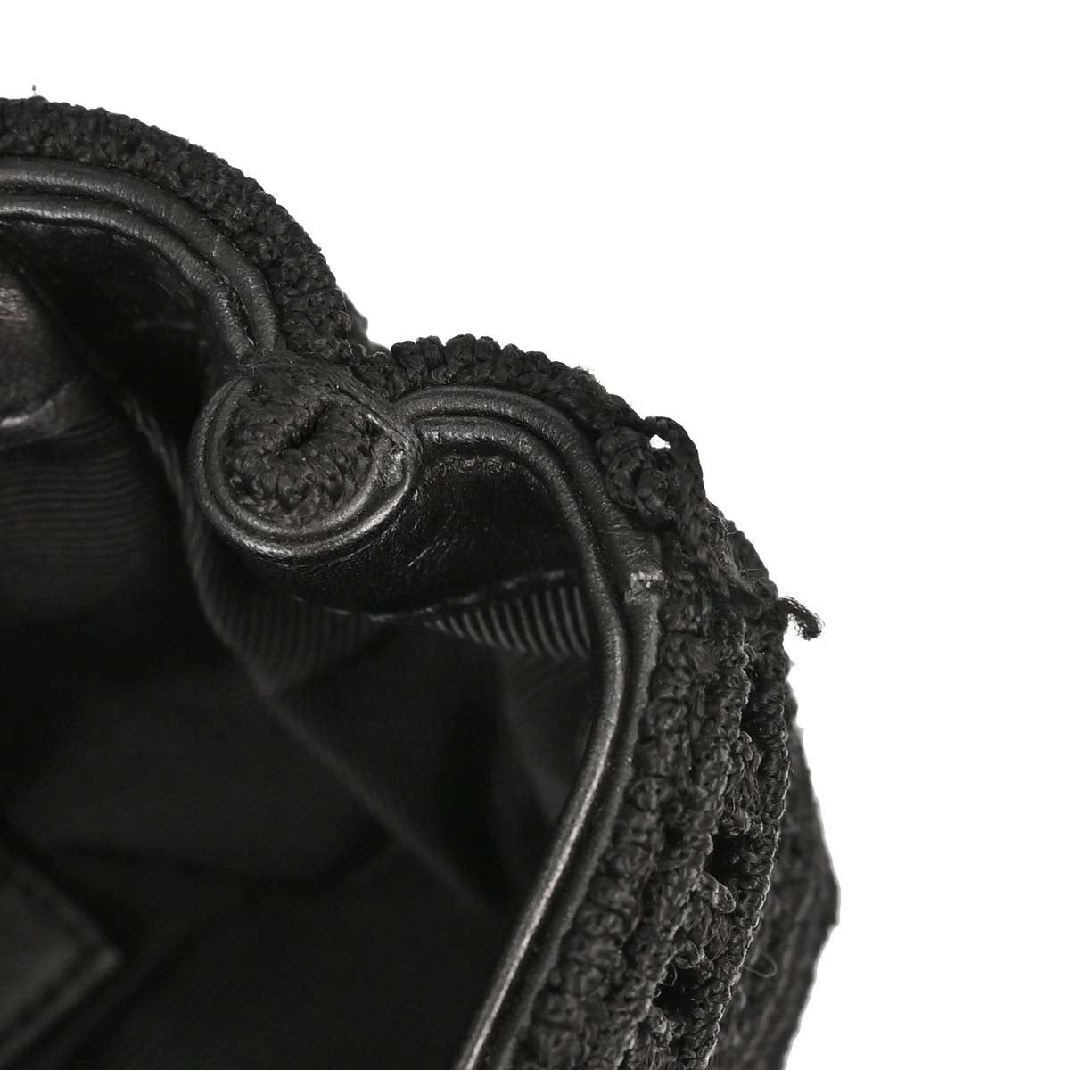 Saint Laurent Black Baby Crochet Chain Shoulder Bag