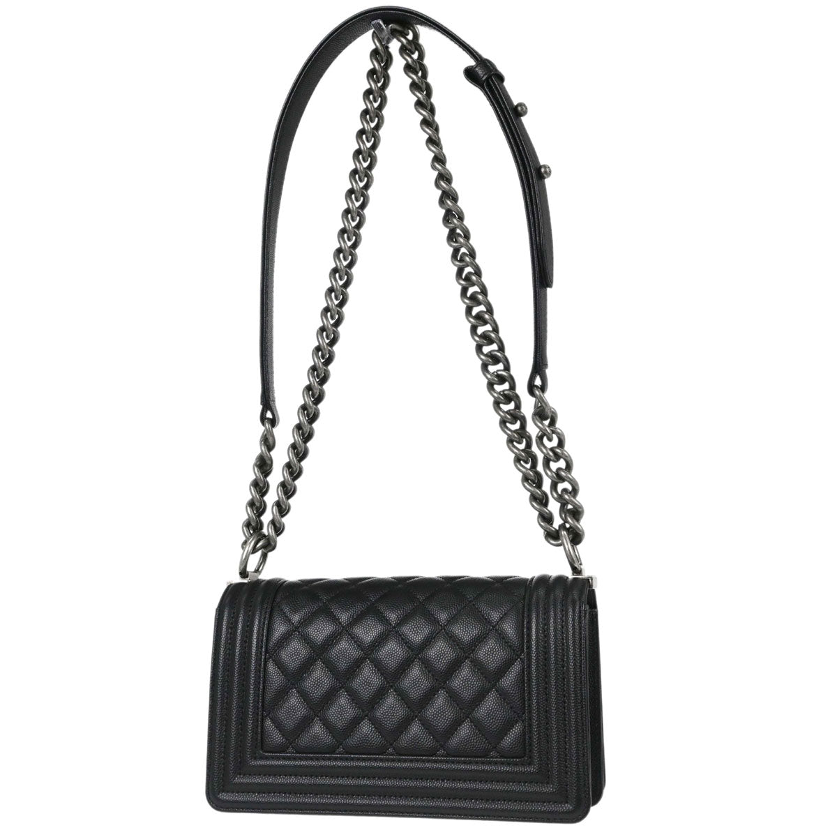 Boy Chanel Black Caviar Skin Small Chain Shoulder Bag