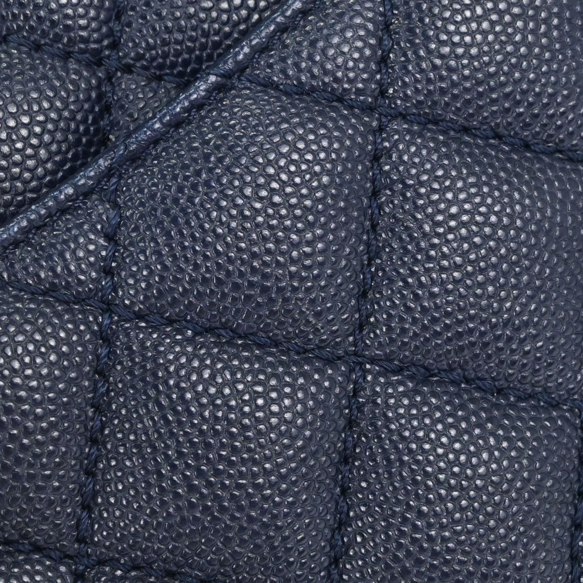 Chanel 2017 Navy Caviar Skin Coco Handle 2way Shoulder Handbag