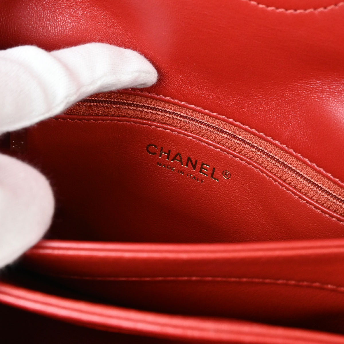 Chanel 2019 Red Lambskin Trendy CC Chevron Top Handle 2way Shoulder Handbag