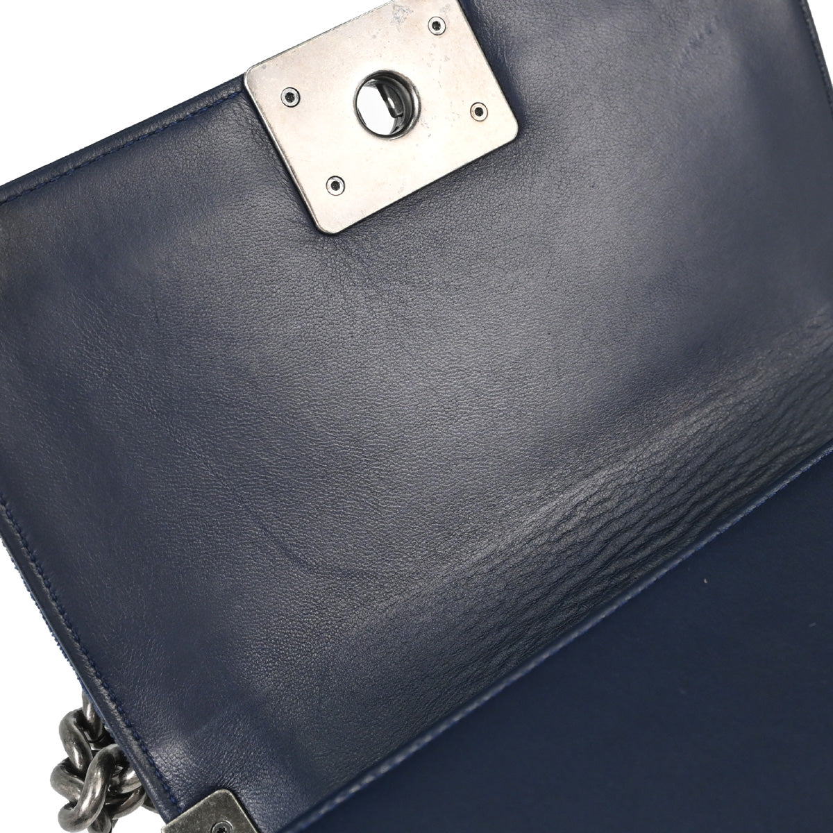 Boy Chanel 2012-2013 Navy Velvet Small Chain Shoulder Bag