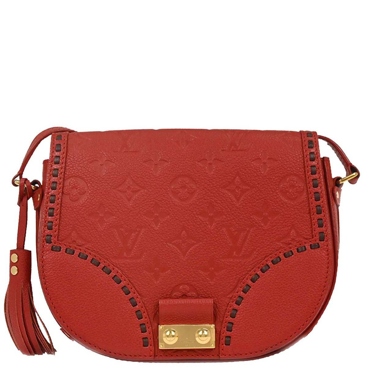 Louis Vuitton 2017 Red Monogram Empreinte Juno Shoulder Bag M43144